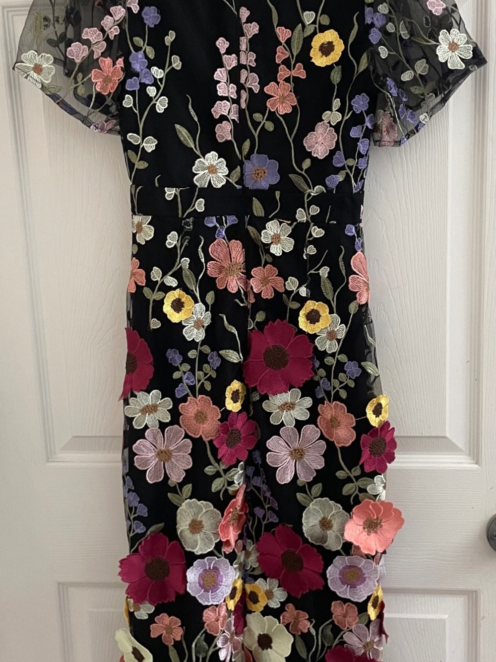 Storia Floral Appliqué Dress Xs